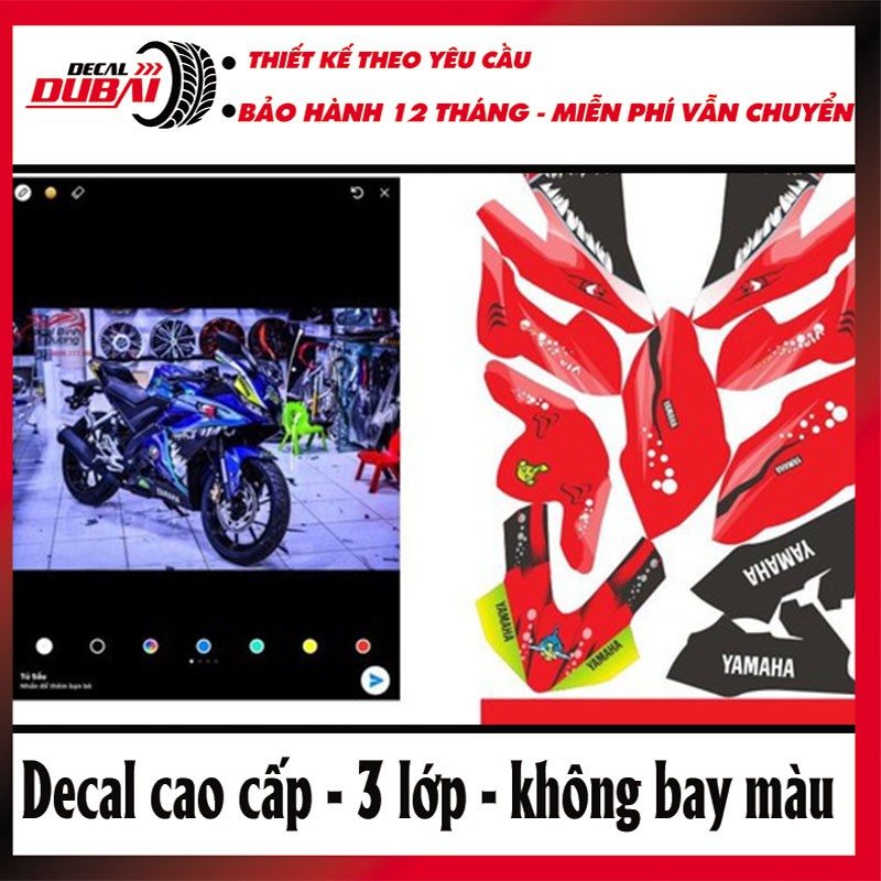 TEM TRÙM R15V3 SIÊU ĐẸP CÁ MẬP CỰC HÓT