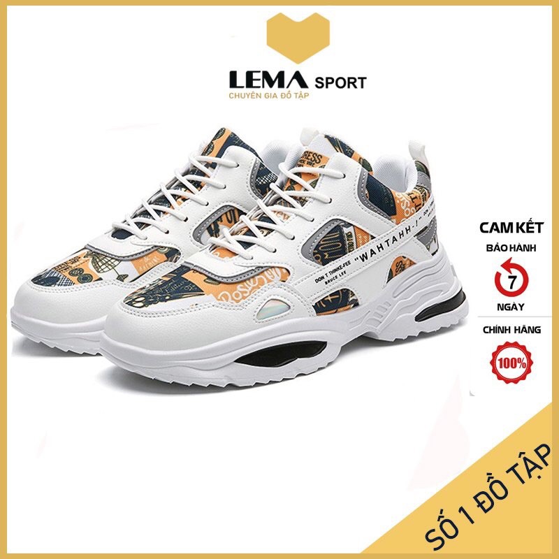 Giày sneakers thể thao nam - WATA họa tiết siêu chất thời trang Hàn Quốc GN117