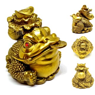 Tượng Thiềm Thừ Cóc cõng củ cải bằng đồng thau