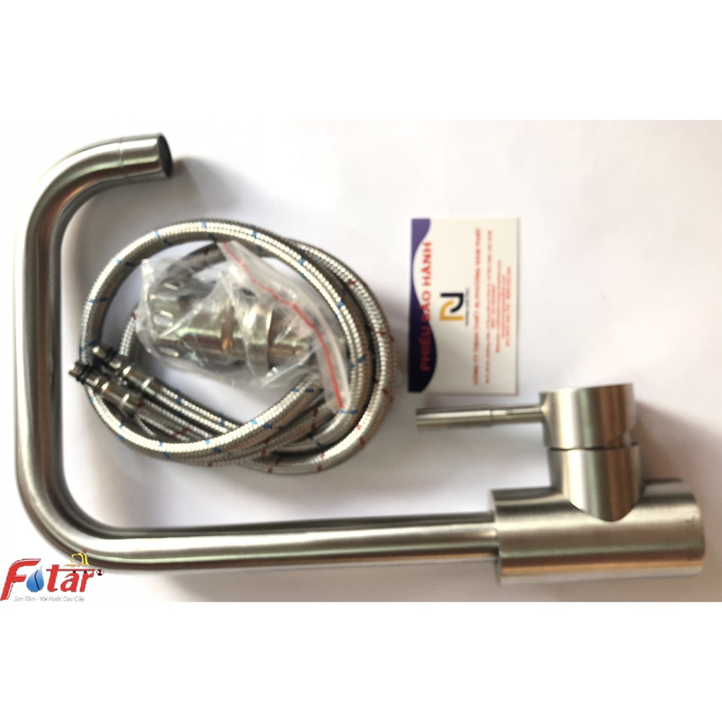 [SALE SỐC] Vòi Rửa Chén Bát Nóng Lạnh INOX 304 N4001 Fotar Quay 360 độ dùng được 2 hộc chậu và 2 dây nóng lạnh VÒI SỐ 7 | BigBuy360 - bigbuy360.vn