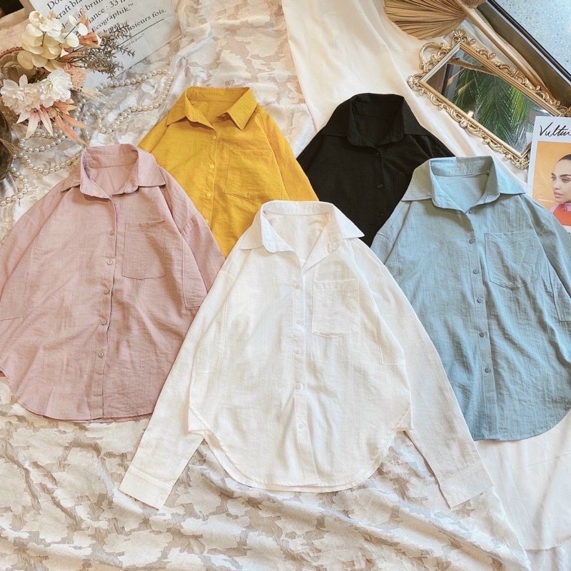 ÁO SƠ MI TRƠN PHOM RỘNG