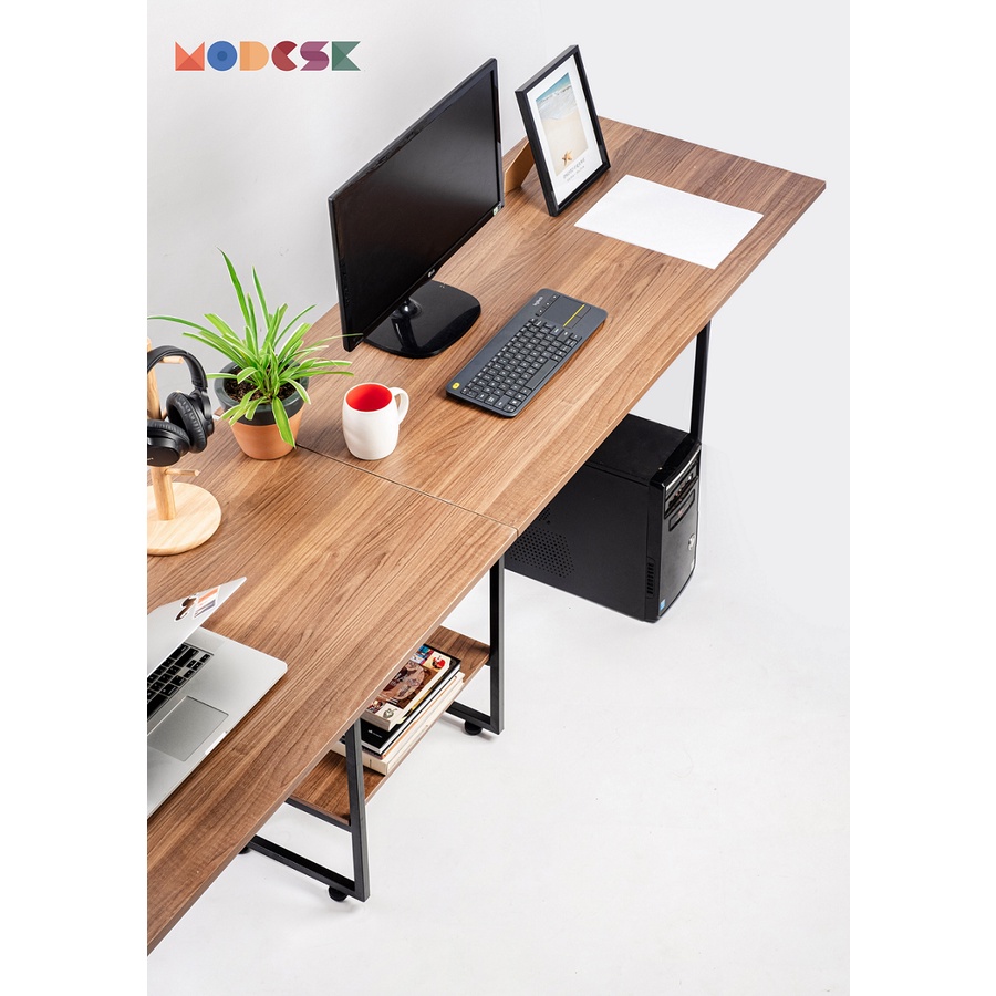 Bàn Làm Việc Đôi MODESK 1m8 khung sắt sơn tĩnh điện Chịu Lực Tốt Nội Thất Phòng Khách Làm việc