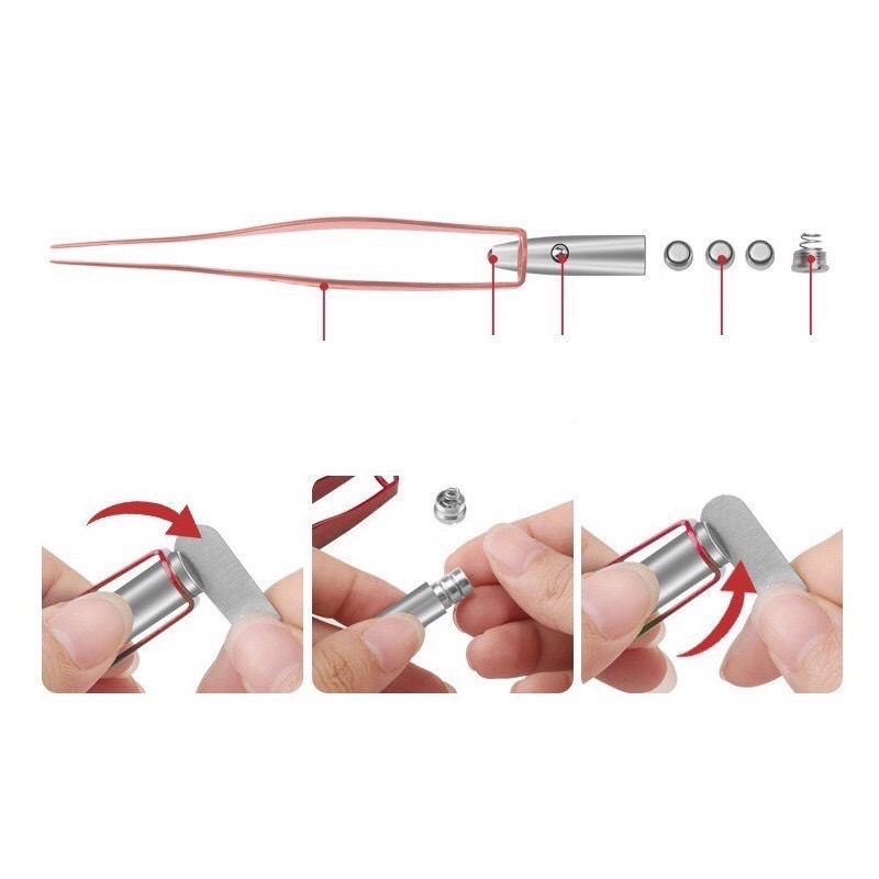 ❤️DEAL SỐC[SALE]⭐Bộ Lấy Ráy Tai Có Đèn Tặng Kèm Hộp Sắt Và Pin Tiểu Siêu Hot