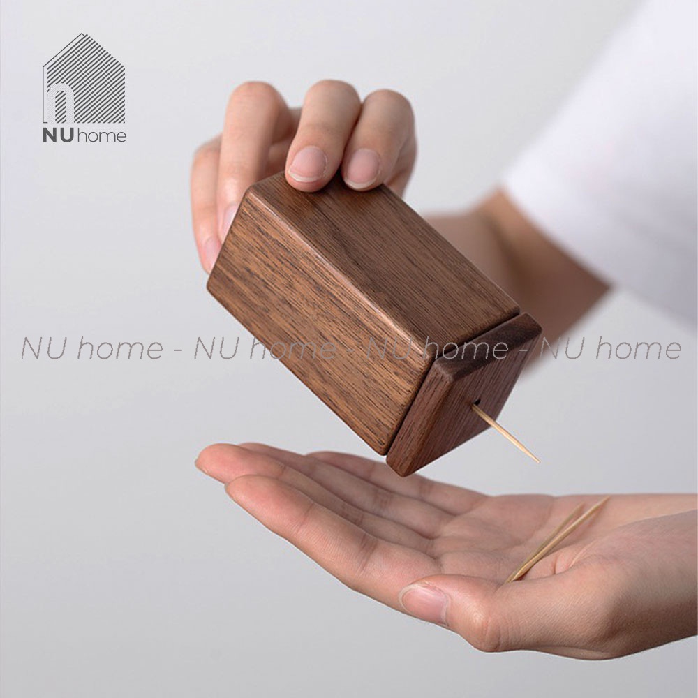 nuhome.vn | Hũ tăm gỗ - Tino, lọ đựng tăm được thiết kế đơn giản bằng chất liệu gỗ tự nhiên cao cấp