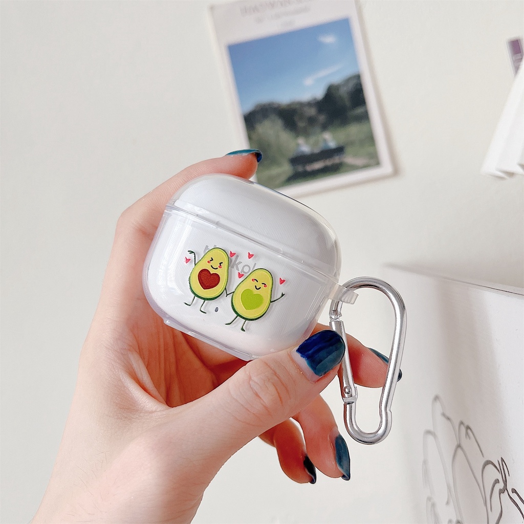 Vỏ Bảo Vệ Hộp Sạc Tai nghe không dây Lenovo Thinkplus LP40 S / LP40 PRO Bằng TPU Mềm Trong Suốt Họa Tiết Hoạt Hình Dễ Thương