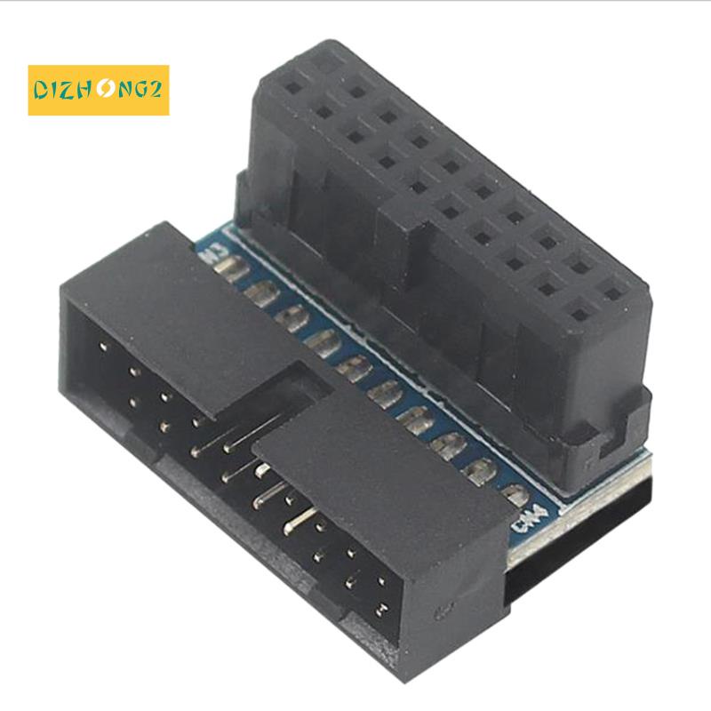 Đầu chuyển đổi USB 3.0 20Pin sang cổng chữ L góc phải 90 độ màu đen