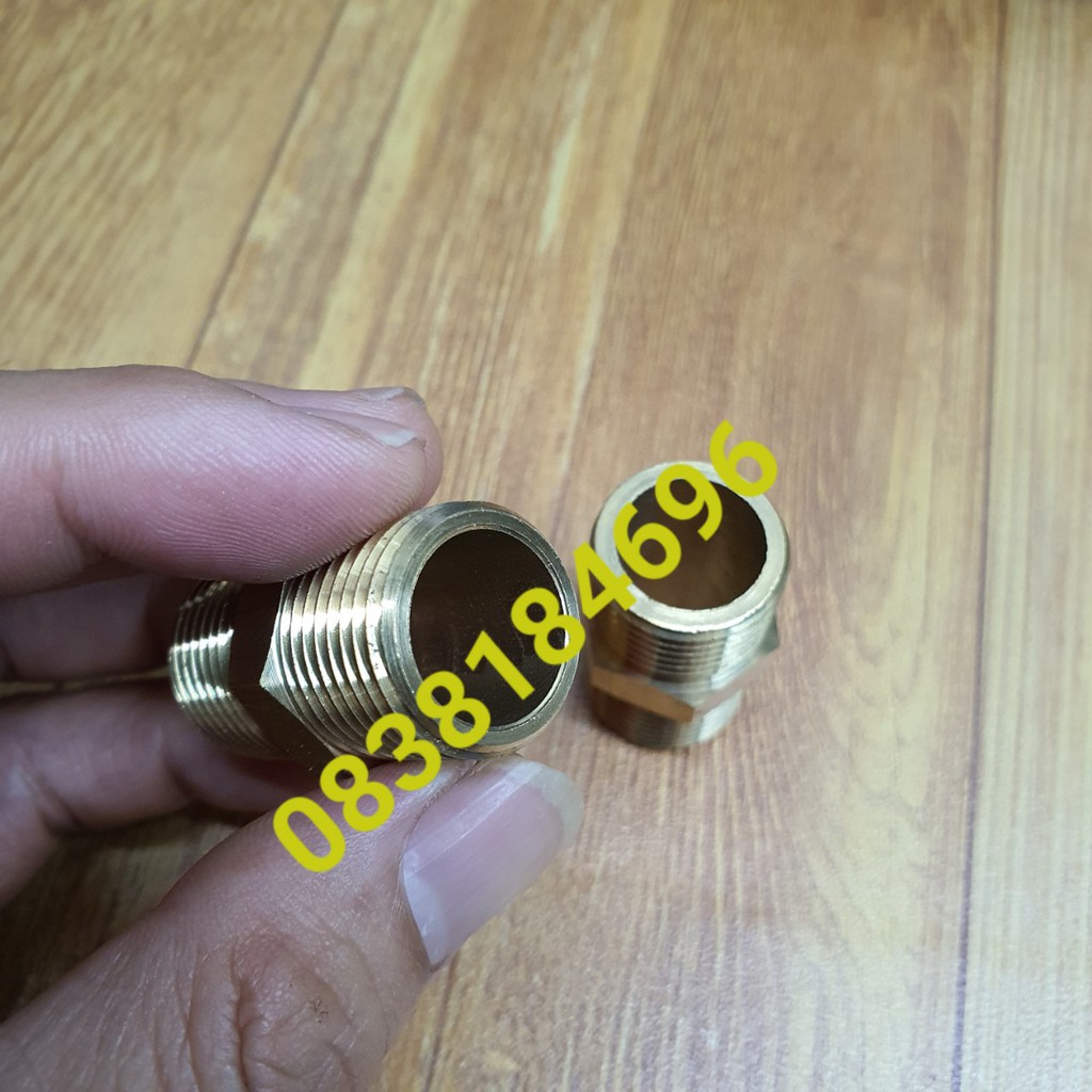 Ren trong ren ngoài (Brass Adaptor female to male) - Bằng đồng. Ren, răng trong răng ngoài, ren ngoài 21mm, 27mm Lơ