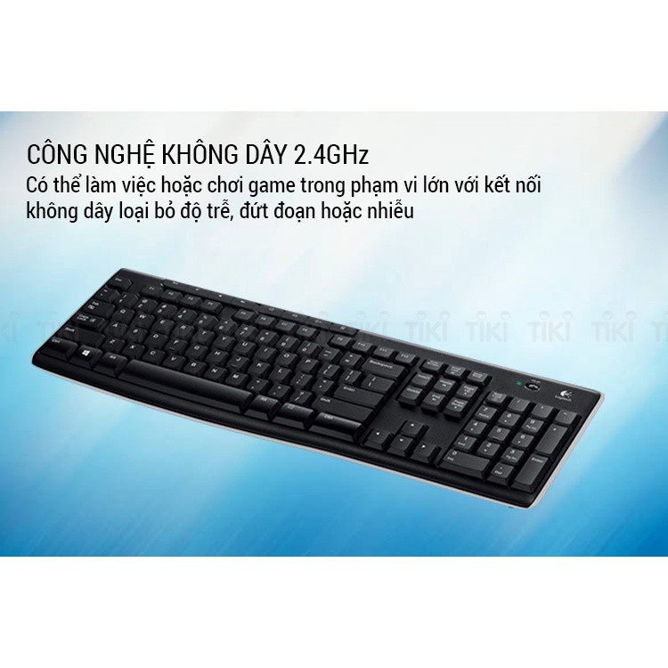 Bàn Phím Không Dây Logitech K270 Cho Máy Tính, Laptop Wireless Chính Hãng BH 36T