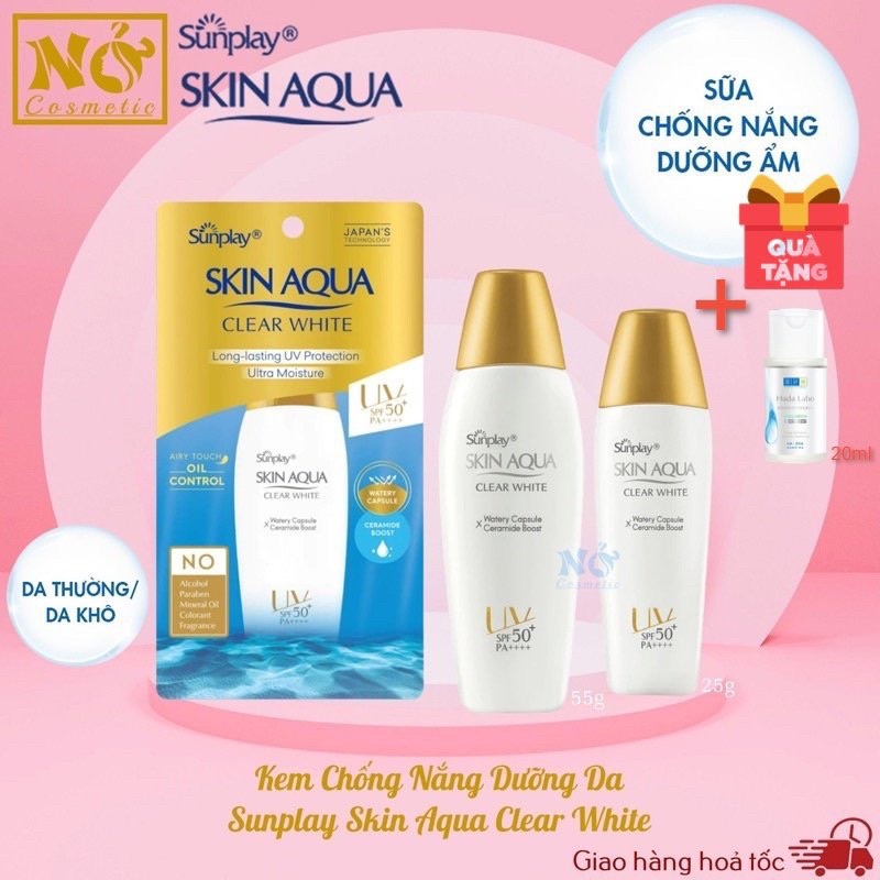 [Authentic] Sữa Chống Nắng Dưỡng Da Trắng Mịn Tối Ưu Sunplay Skin Aqua Clear White SPF50+