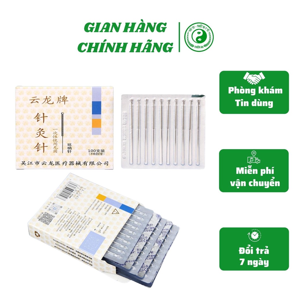 Kim Châm Cứu Vân Long- Kim Châm Cứu vô trùng dạng vỉ- Đầy đủ kích thước