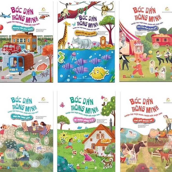 SÁCH - COMBO: Bóc dán thông minh - Luyện tay thật khéo, luyện mắt thật tinh ( 6 cuốn )