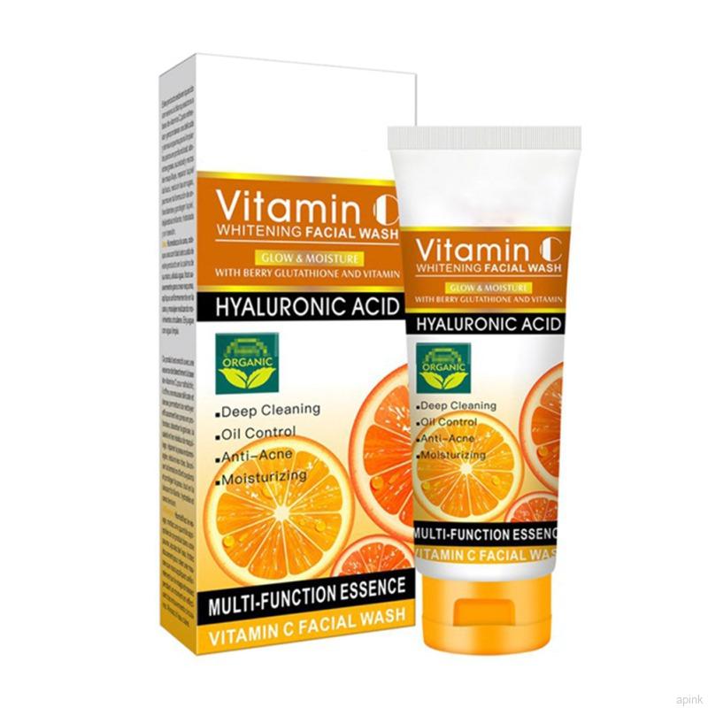 (Hàng Mới Về) Sữa Rửa Mặt Vitamin C Kiểm Soát Dầu Dưỡng Ẩm Làm Sạch Sâu 100g