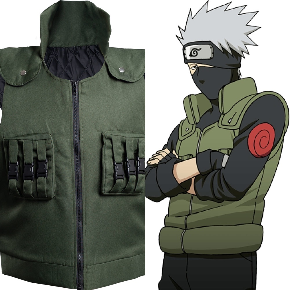 Bộ Đồ Hóa Trang Hatake Kakashi Màu Xanh Lá Cây Phong Cách Anime Nhật Bản Cho Lễ Halloween
