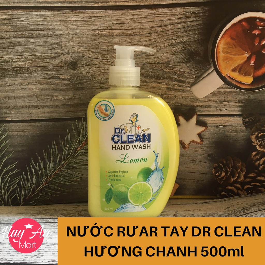 Nước rửa tay DR.Clean hương hoa quả 500ml diệt khuẩn 99,9% Hàng Việt nam