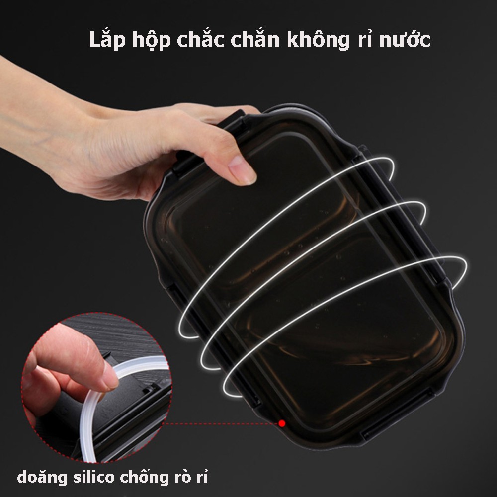 Hộp Đựng Thức Ăn 2 Tầng Có Thể Sử Dụng Trong Lò Vi Sóng