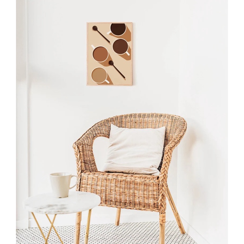 Tranh canvas treo tường chủ đề cafe, trang trí quán cafe