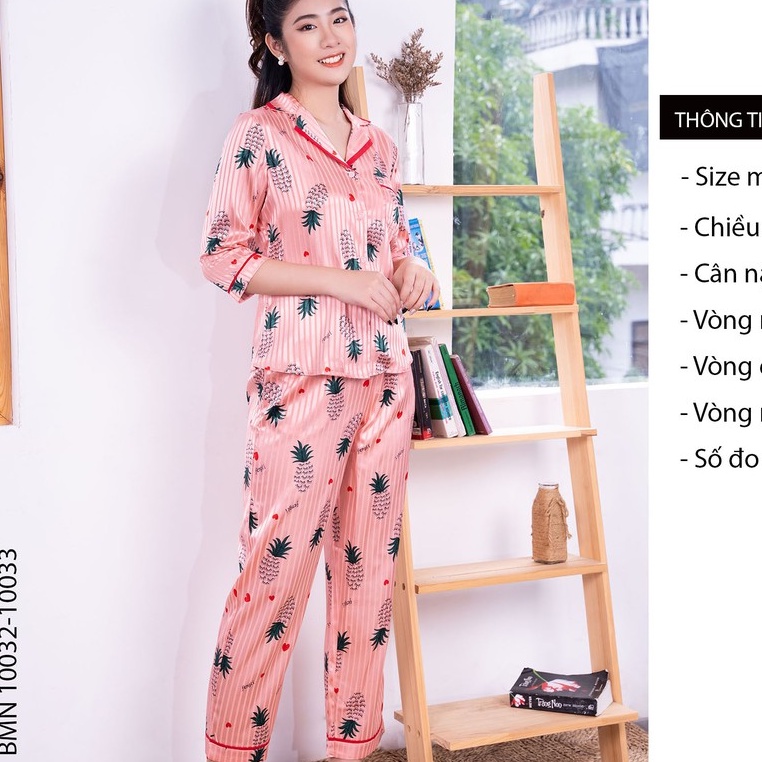 Bộ quần áo nữ G9 moza 10032 chất liệu lụa