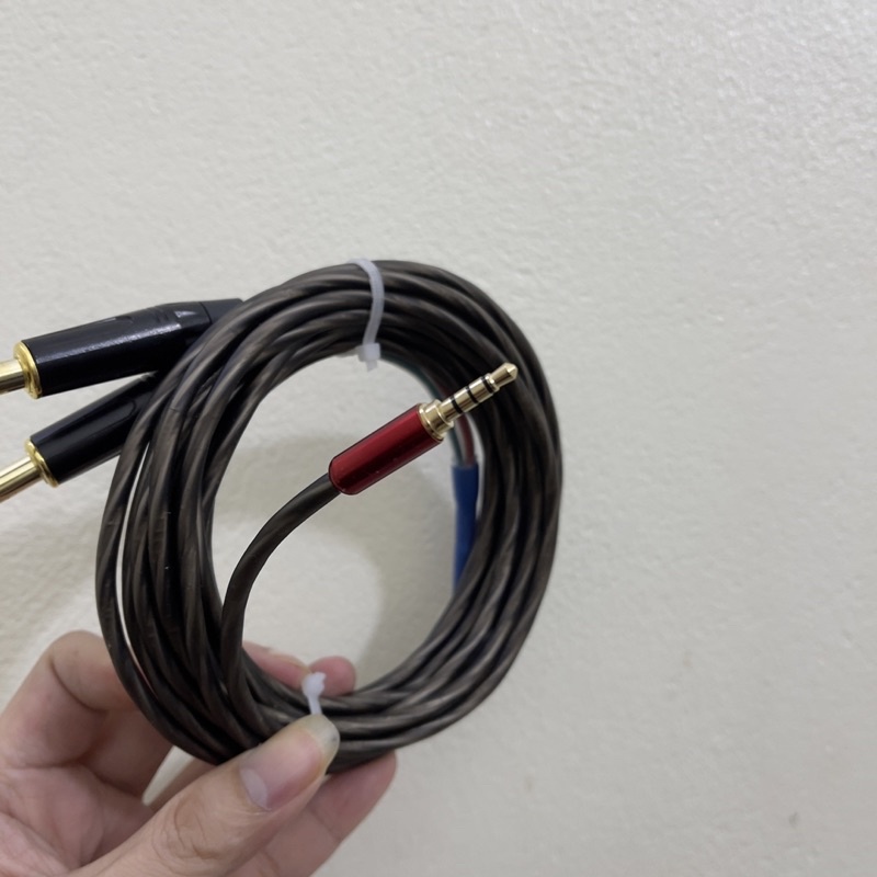 Dây LiveStream SoundCard Tự Chế 2M, 2 Đầu 6 Ly Ra 3.5