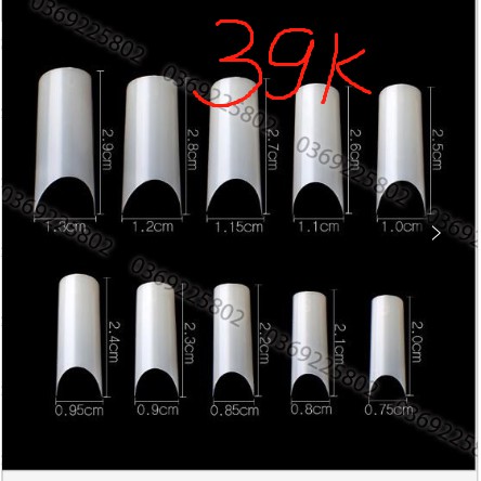 Móng nối phom tre - móng trúc - móng tip tre nối móng đắp gel - đắp bột 500 móng màu đục trong lấy ngẫu nhiên