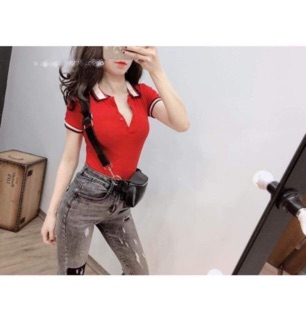 Áo thun cổ trụ