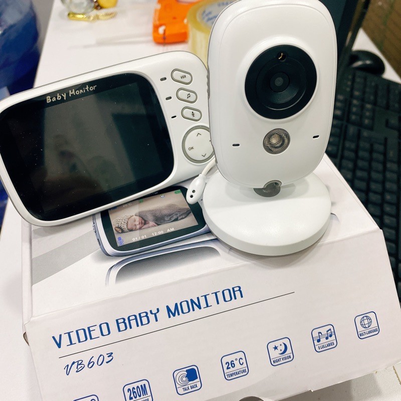 Máy báo khóc mẫu mới 2021 VB603- camera quan sát 2 chiều, đàm thoại với bé