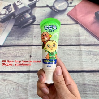 Kem đánh răng cho bé Lion vị dưa lưới  40g Nhật Bản [ nuốt được]  cho bé từ 1 y