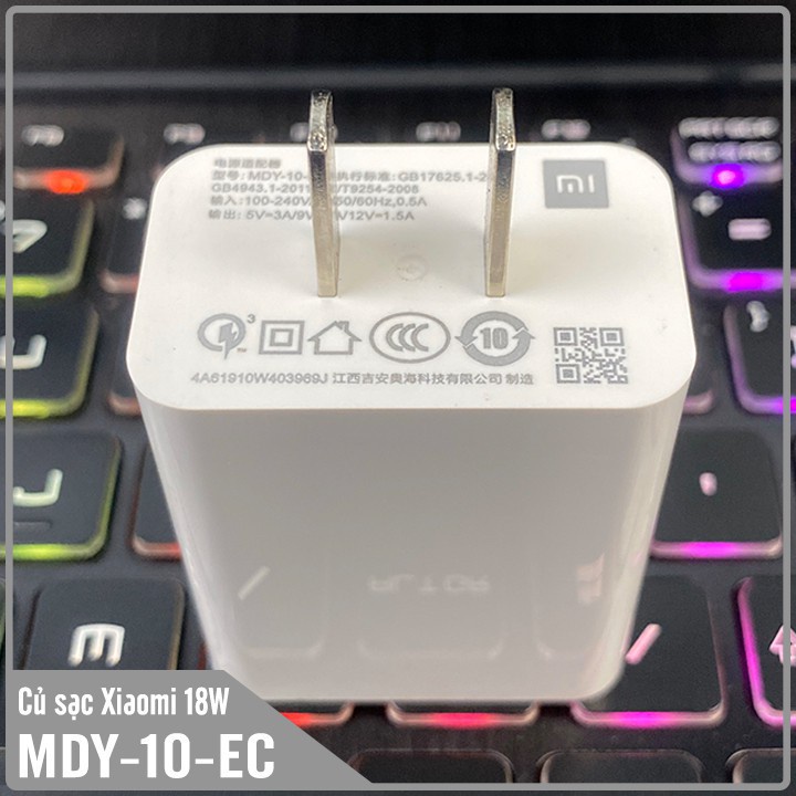 Củ Sạc Nhanh Xiaomi Quick Charge 3.0 18W - Hàng chính hãng