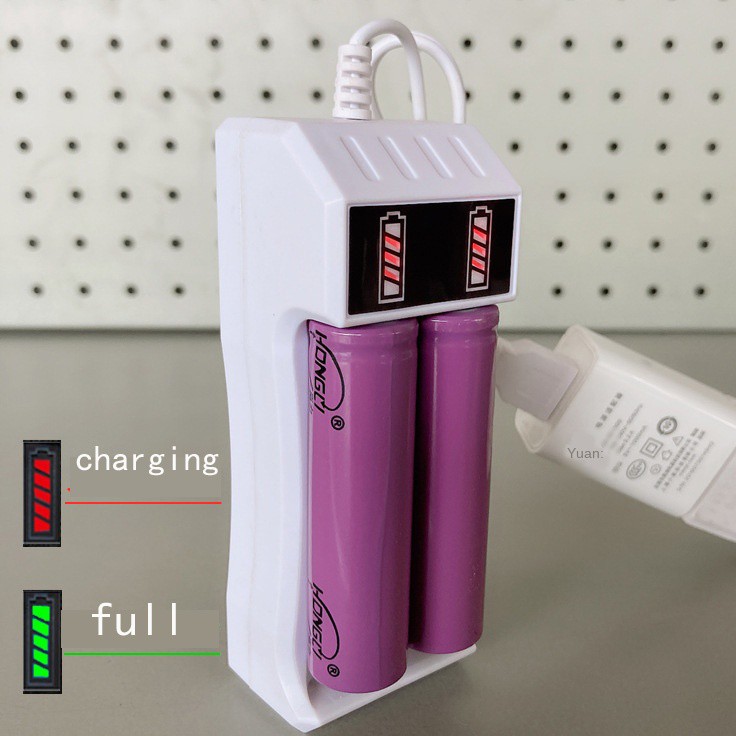 Fast Charger 18650 Battery 14500 Lithium Battery Intelligent LED 2 Slots USB Charger