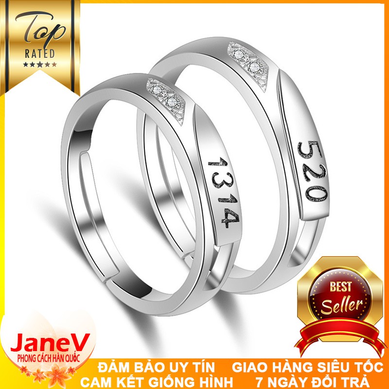 Nhẫn Cặp Nam, Nữ Phong Cách Hàn Quốc NC110