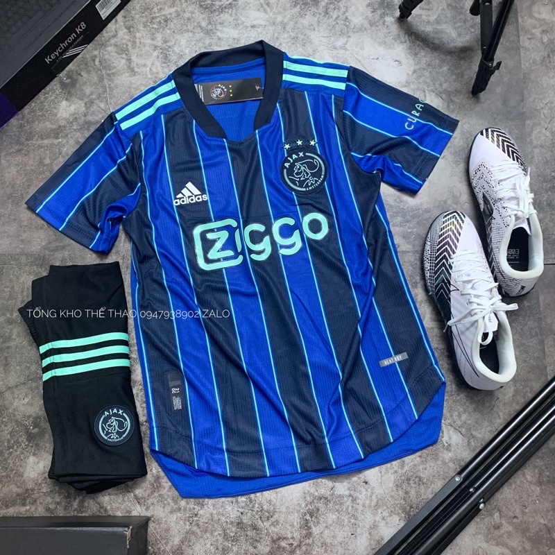 Áo Ajax Amsterdam màu xanh - đen mẫu mới 2021- 2022 sân khách