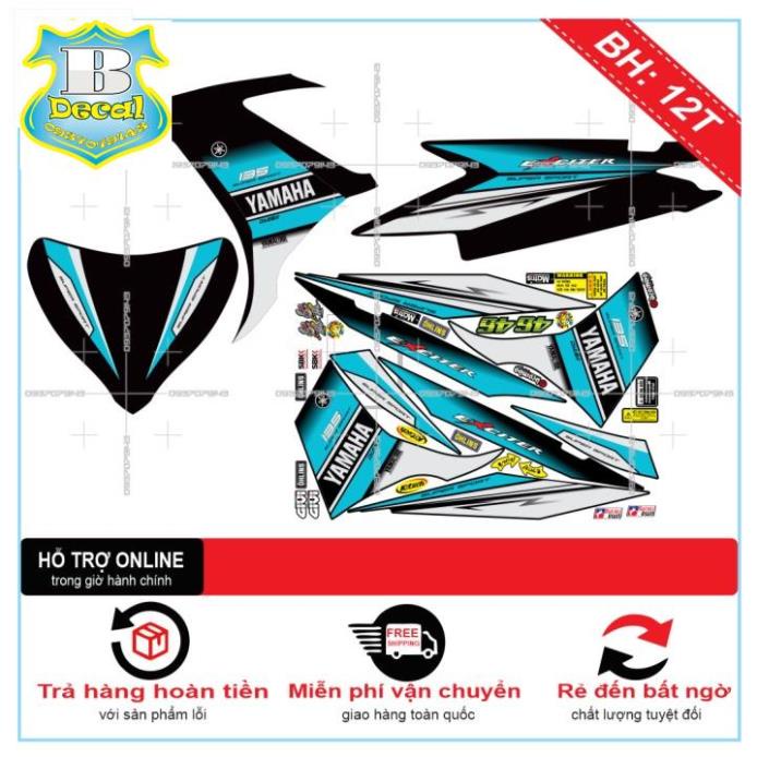 ( Quí khách vui lòng mang ra tiệm cho thợ dán ) Tem EX 2011 XANH NGỌC [Bi Decal]