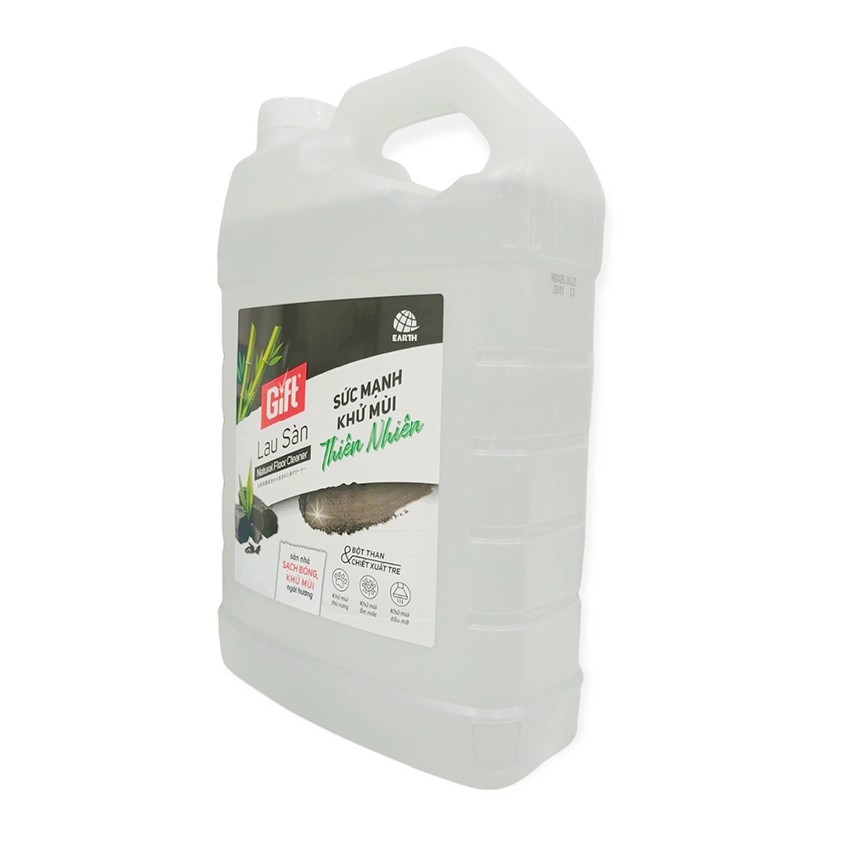 Lau sàn Gift Natural Bột Than &amp; Tre can lớn 3800ml