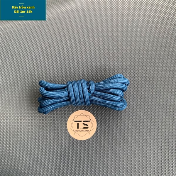Dây giày tròn xanh dương 100cm (1 Cặp)