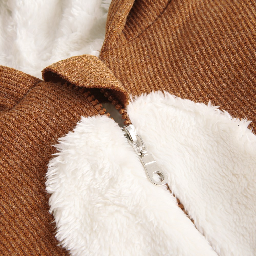 Đồ liền thân Sanlutoz có mũ trùm phối tai kiểu dáng hoạt hình dễ thương cho trẻ