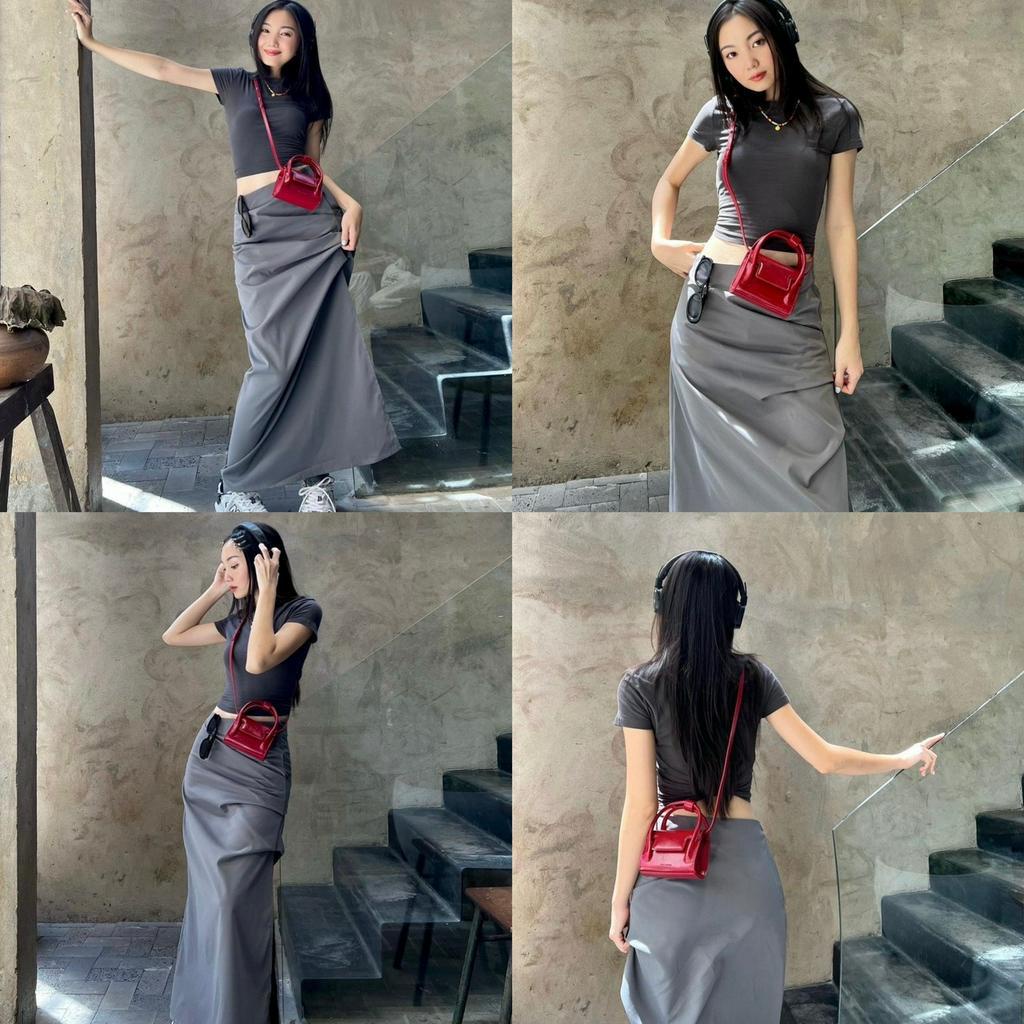 🖤 new in-Kichi skirt🥕CHÂN VÁY NHÚN XẺ TÀ TRENDING