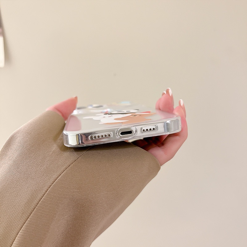 Ốp Điện Thoại tpu Silicon Trong Suốt Họa Tiết Trái Tim Lớn Cho Iphone 13iPhone11 / 12Pro xr / 8 xs