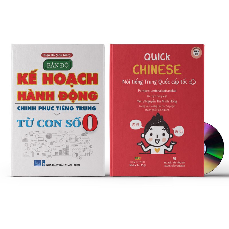 Sách - Combo: Bản Đồ Kế Hoạch Hành Động Chinh Phục Tiếng Trung Từ Con Số 0 + Quick Chinese Nói tiếng Trung Quốc cấp tốc