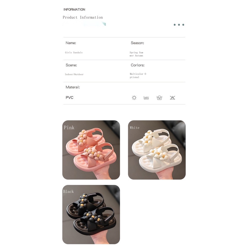 Xăng đan Đế Mềm Chống Trượt Thời Trang Đi Biển Mùa Hè 2022 Cho Bé Gái