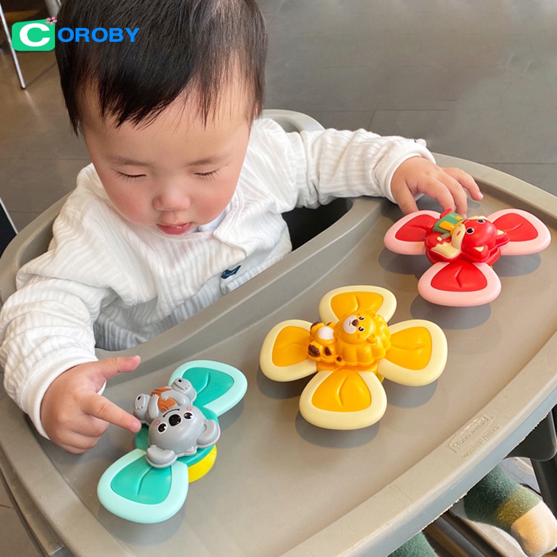 Đồ chơi con quay hình động vật spinner vui nhộn nhiều mầu sắc âm thanh vui nhộn cho bé tập ăn