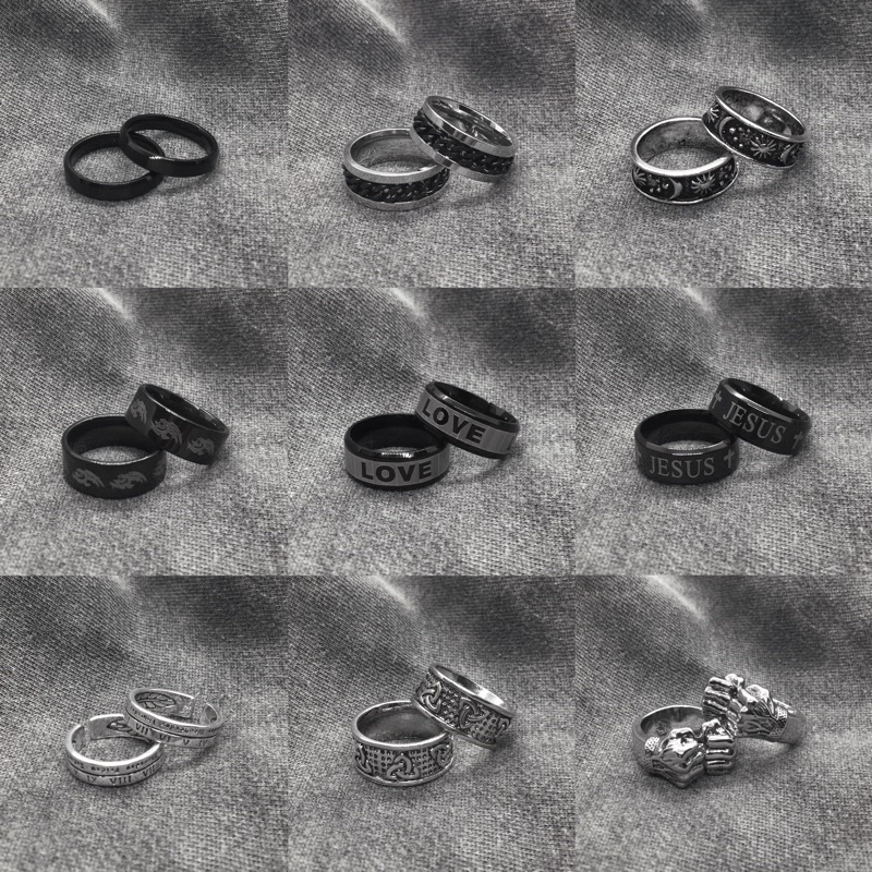 NHẪN HỢP KIM TITAN VINTAGE BASIC CHROME HEARTS STUDIO 612 45 LOẠI NHẪN (TẾT UPDATE)