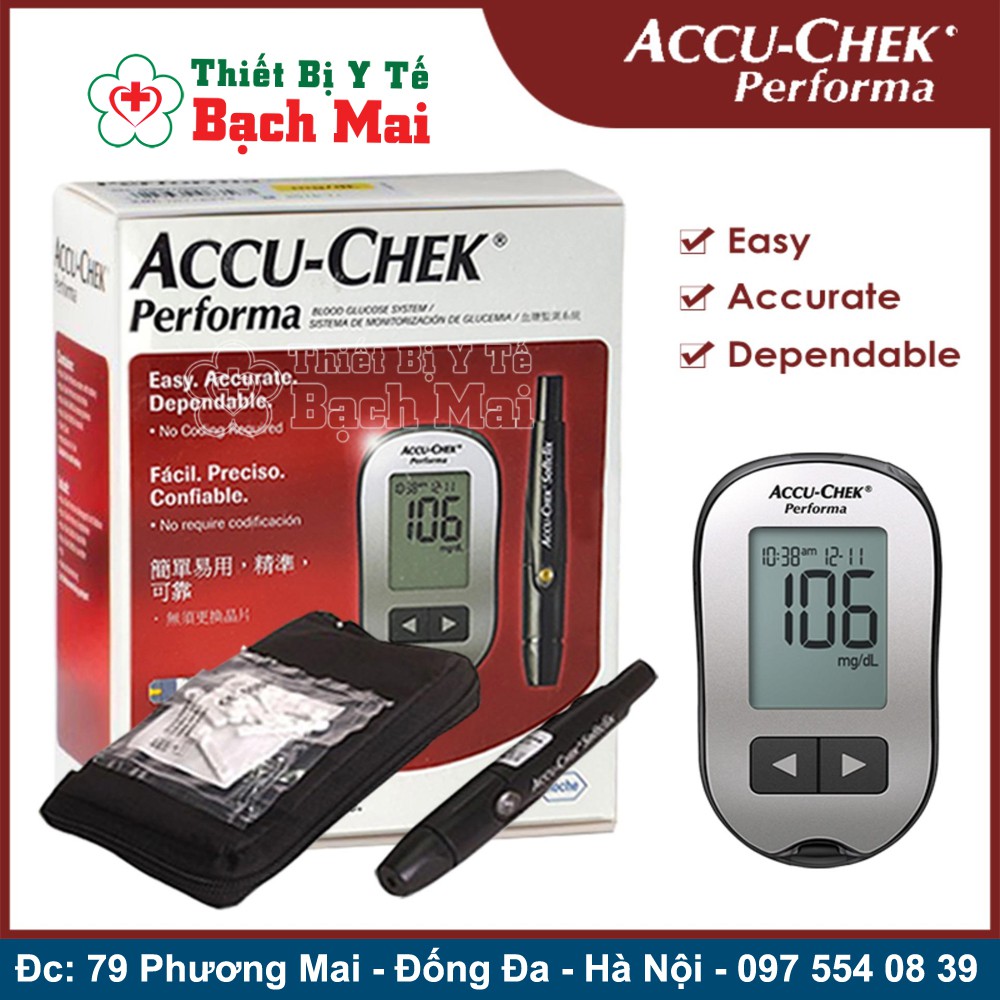 Máy Đo Đường Huyết Accu Check Performa HÀNG CHÍNH HÃNG