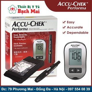Máy Thử Đường Huyết Accu-Chek Performa [Tặng 50 Kim + 10 Que thử]
