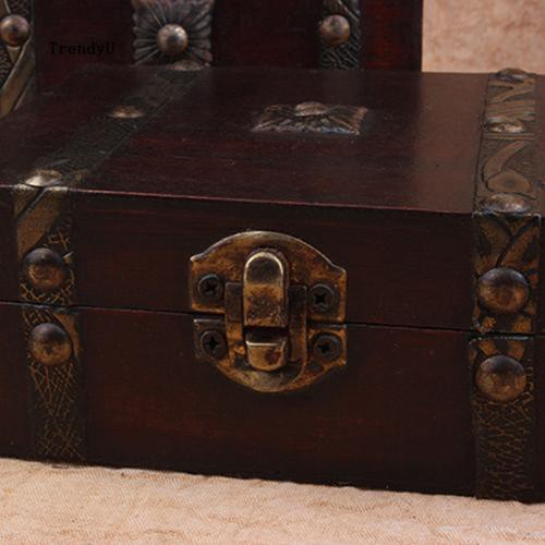Hộp Gỗ Đựng Trang Sức Phong Cách Vintage Kèm Hộp Đựng Bằng Gỗ Tiện Dụng