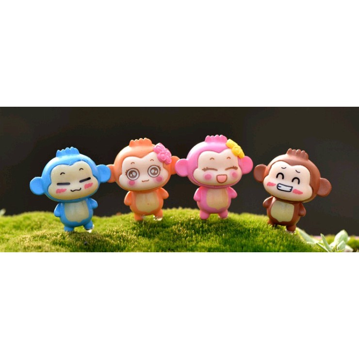 khỉ yoyo làm tiểu cảnh quà tặng trang trí