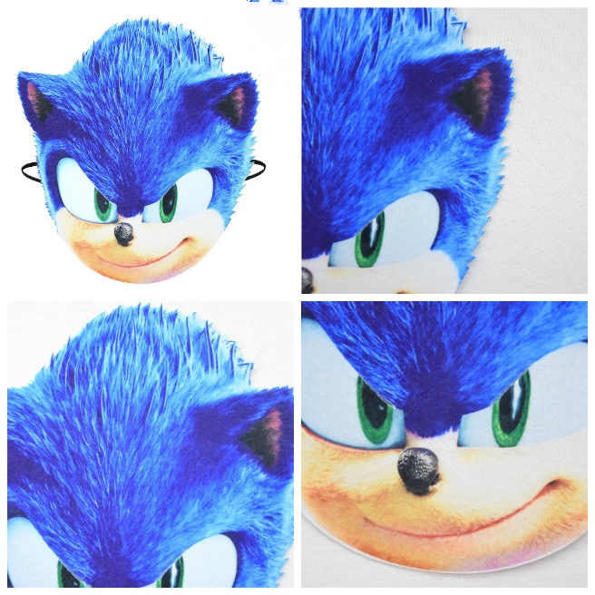 Bộ Áo Liền Quần Hóa Trang Sonic The Hedgehog Bằng Vải Bông Toàn Diện Cho Bé Trai