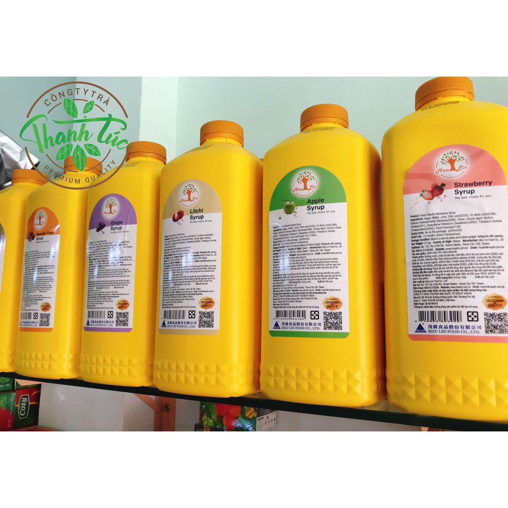 Siro Syrup Đài Loan Maulin Có Đủ Các Mùi Bình 2kg5