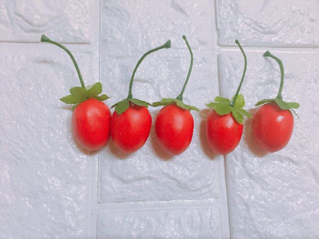 Charm cà chua bi trang trí slime