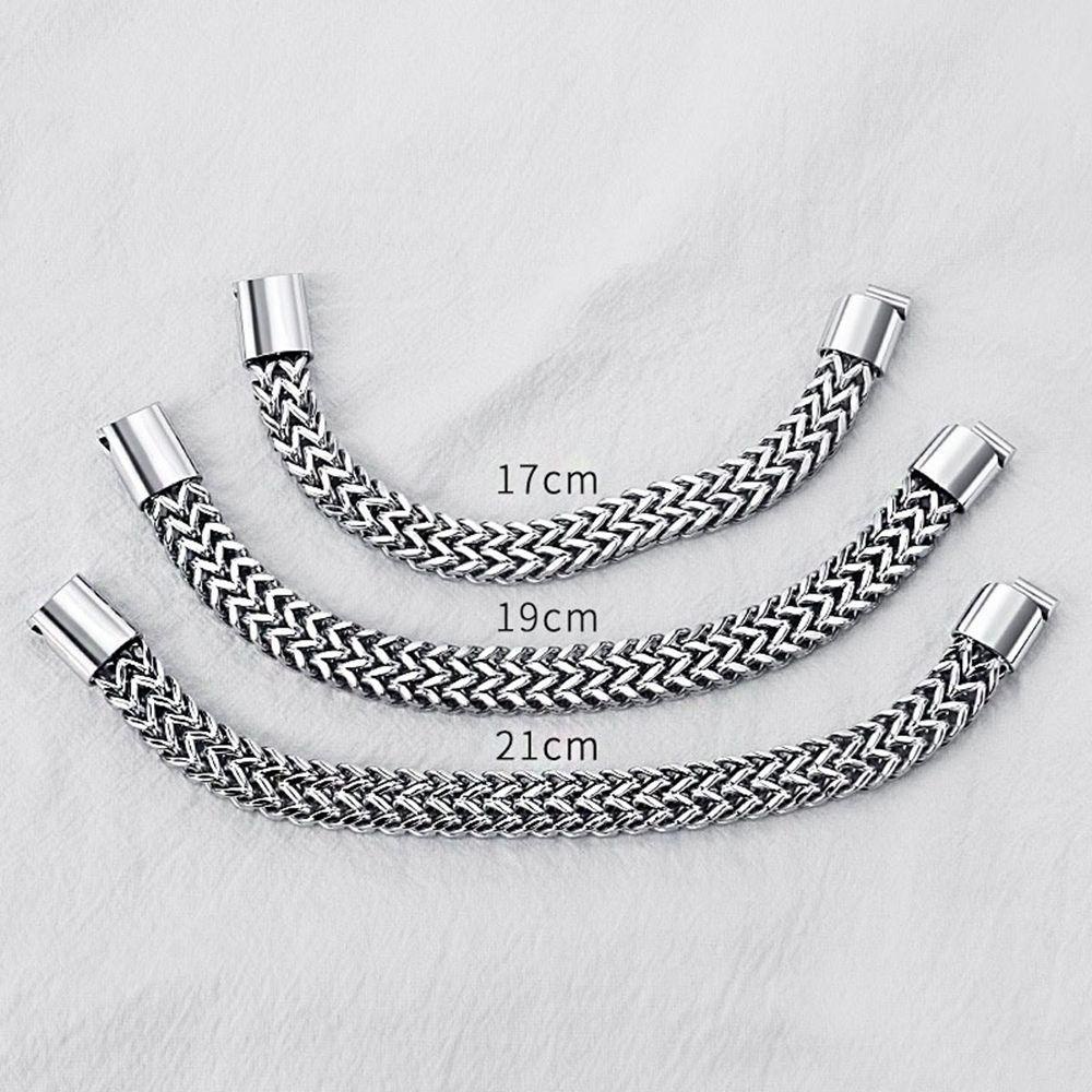 FORBETTER Vòng Tay Dây Xích Đôi Bằng Thép Titanium Phong Cách Hip Hop Hàn Quốc Cá Tính Dành Cho Nữ