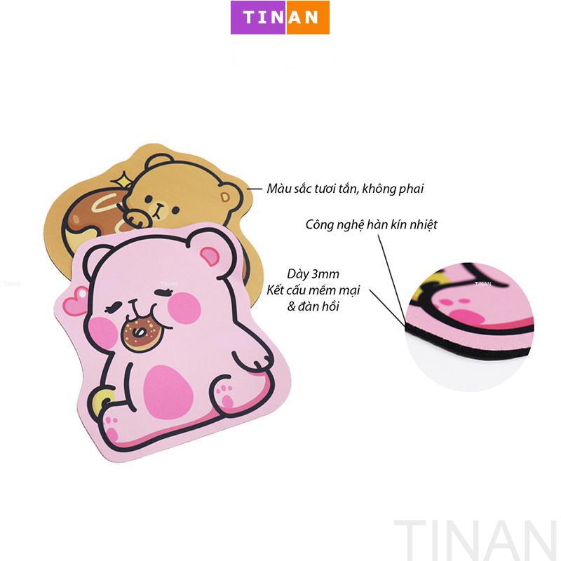 Miếng Lót Chuột Vải Nhiều Hình Đẹp, Đế Cao Su Chống Trượt, Mousepad Mềm Dày