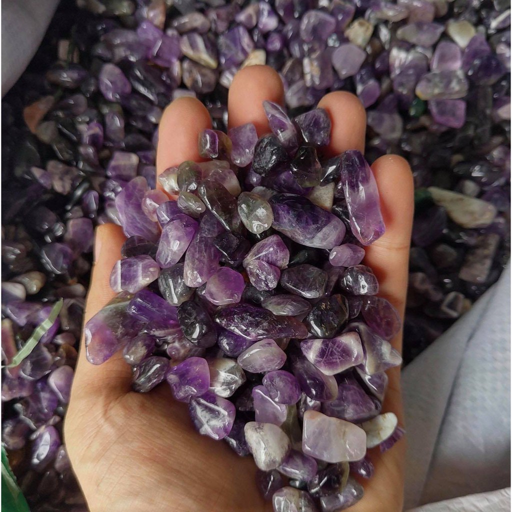 Đá vụn thach anh ngũ sắc trang trí 1kg